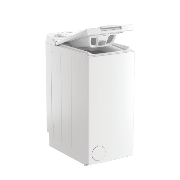 „Indesit“ Skalbimo mašina Laisvai pastatoma TI512EMTEE Balta Pakraunama iš viršaus B Perspective open