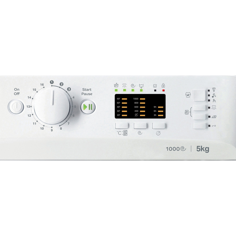 Indesit Стиральная машина Отдельно стоящий OMTWSA 51052 W EU Белый Front loader A++ Control panel