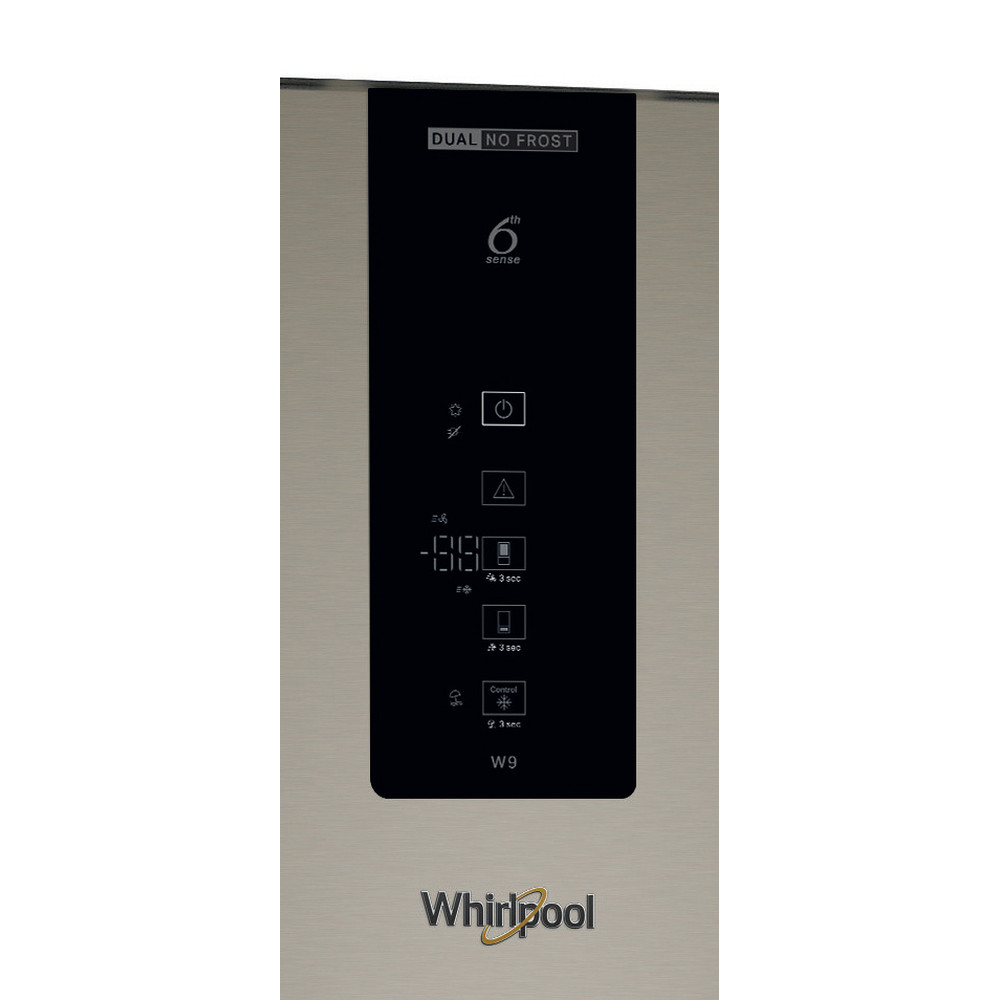 Whirlpool Hűtő/fagyasztó kombináció Szabadonálló W9 931D B H Sunset Bronze 2 doors Control panel