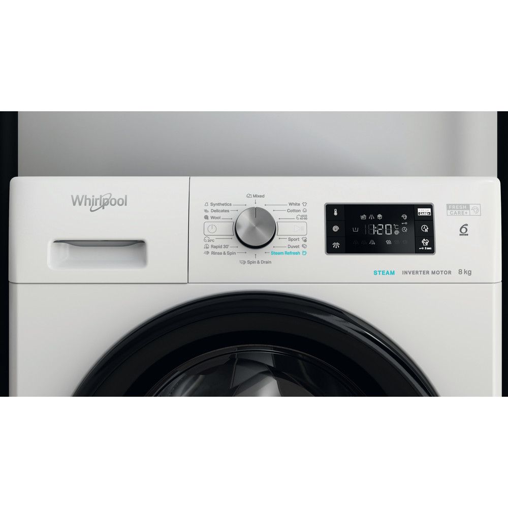 Whirlpool Mosógép Szabadonálló FFB 8258 BV EE Fehér Elöltöltős B Lifestyle control panel