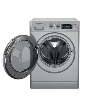 Whirlpool Maşină de spălat rufe cu uscător Independent FFWDB 964489 SBSV EE Silver Încărcare frontală Frontal open