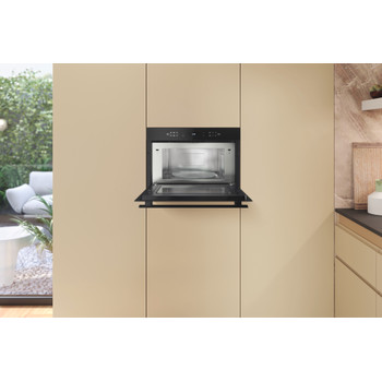 Whirlpool Mikrohullámú sütő Beépíthető AMW 6440 FB Fekete Elektromos 31 Mikrohullám+Grill funkció 1000 Lifestyle frontal open