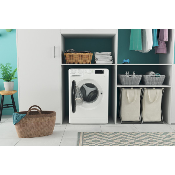Indesit Mosógép Szabadonálló MTWE 81495 WK EE Fehér Elöltöltős B Lifestyle frontal open