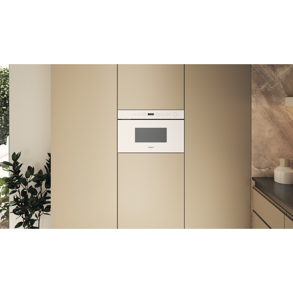 Whirlpool Mikrovlnná rúra Vstavané WMN14BW Biela Elektronické 22 Mikrovlny + Gril 750 Lifestyle frontal