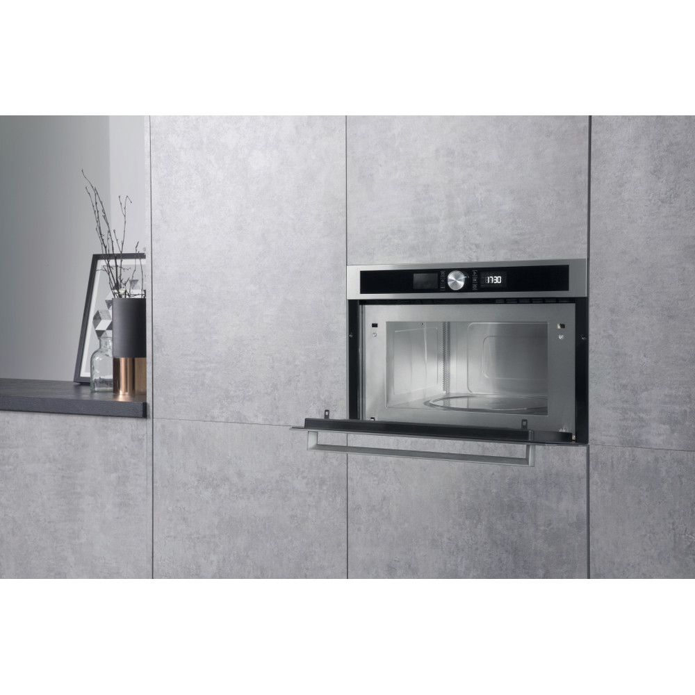 Hotpoint Microwave Built-in MD 554 IX H Stainless Steel Electronic 31 MW+Grill function 1000 Lifestyle perspective open