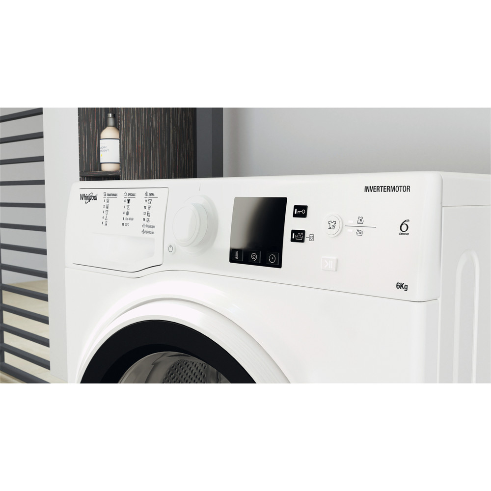 Whirlpool Mosógép Szabadonálló WRBSS 6249 W EU Fehér Elöltöltős C Lifestyle control panel