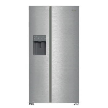 Whirlpool Réfrigérateur américain Pose-libre WHG2 6573W X4E Pearl Inox Frontal