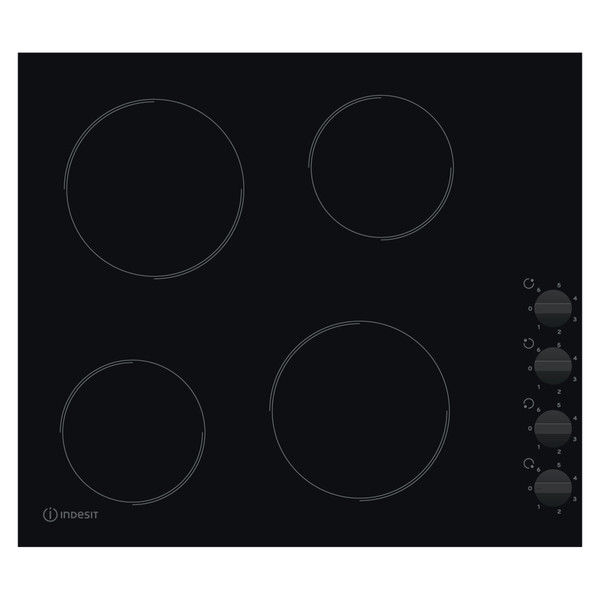 Indesit HOB RI 860 C Black Radiant vitroceramic Frontal