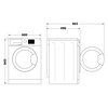 Indesit Máquina de lavar roupa Livre Instalação IM 760S MY TIME SPT Branco Carga Frontal A Technical drawing