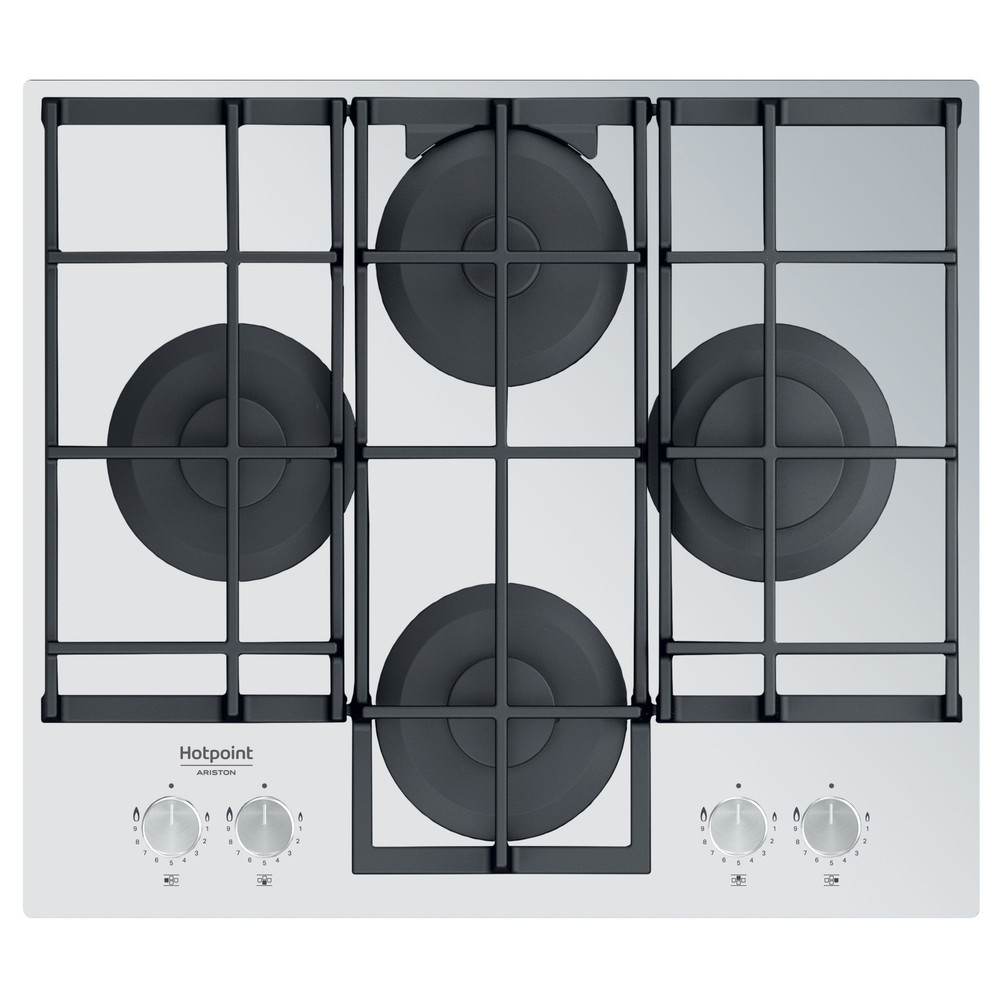 Hotpoint_Ariston Plită HAGS 61F/WH Alb Gaz Frontal