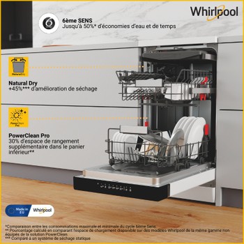 Whirlpool Myčka nádobí Volně stojící WSFO 3O34 PF Volně stojící D Lifestyle detail