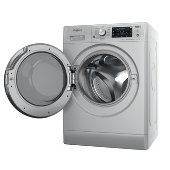 Whirlpool Lavadora secadora Libre instalación FFWDD 1174269 SBV SPT Plata Cargador frontal Perspective open