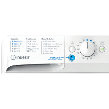 Indesit Пералня със сушилня Свободностоящи BDE 107436 WKV EE Бял Предно зареждане Program