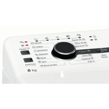 Whirlpool Mosógép Szabadonálló TDLRB 6242BS EU/N Fehér Felültöltős C Control panel