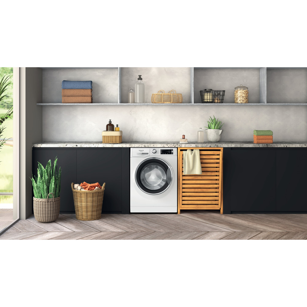 Hotpoint_Ariston Máquina de lavar roupa Livre Instalação NLCD 948 WC A EU Branco Carga Frontal A Lifestyle frontal