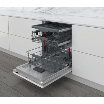 Whirlpool Vaatwasser Inbouw WIC 3C33 F Volledig geïntegreerd D Perspective open
