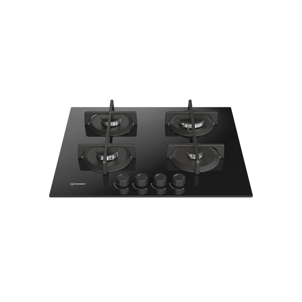 Indesit Μονάδα εστιών ING 61T/BK 1 Μαύρο Αερίου Frontal top down