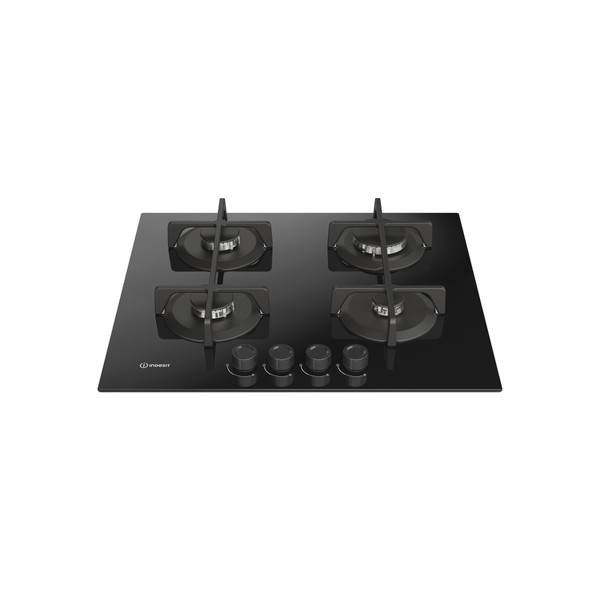 Indesit Μονάδα εστιών ING 61T/BK 1 Μαύρο Αερίου Frontal top down