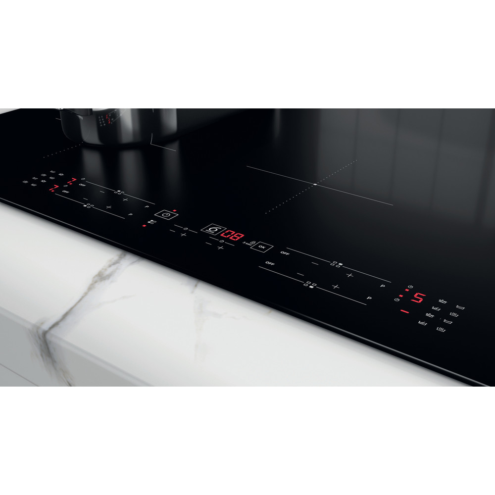 Whirlpool Table de cuisson WB B4877 NE Noir Induction vitroceramic Lifestyle control panel
