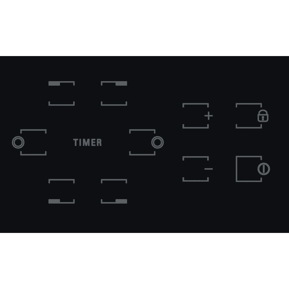 Hotpoint HOB HR 724 B H Black Radiant vitroceramic Control panel