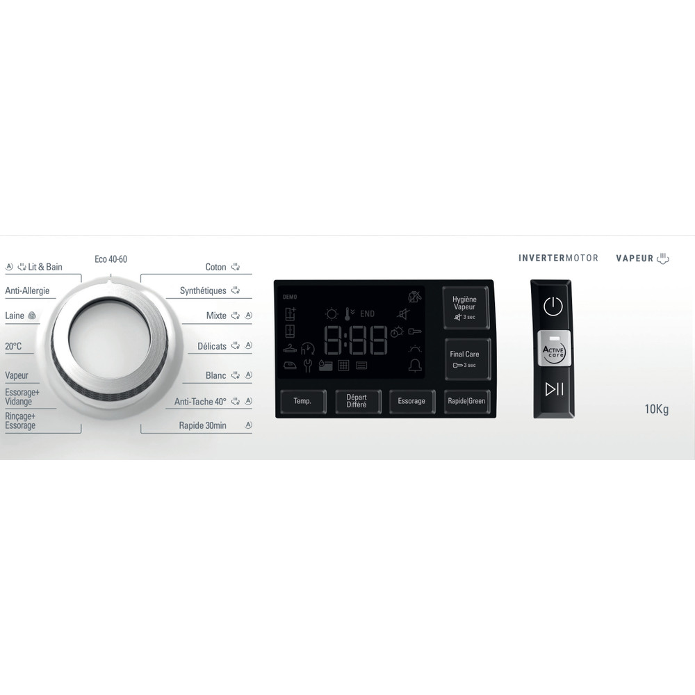 Hotpoint_Ariston Lave-linge Pose-libre NAM111044WMFR N Blanc Lave-linge frontal B Control panel