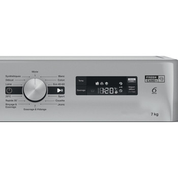 Whirlpool Lave-linge Pose-libre FFWS 7235 SB NA Argent Front loader A++ Program