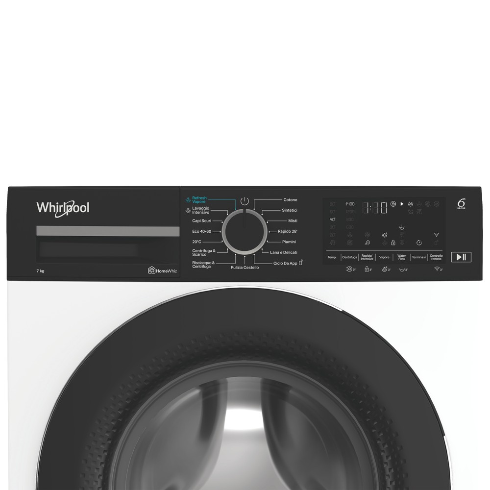 Whirlpool Pračka Volně stojící WAM 764KB CS Bílá Předem plněná A Control panel