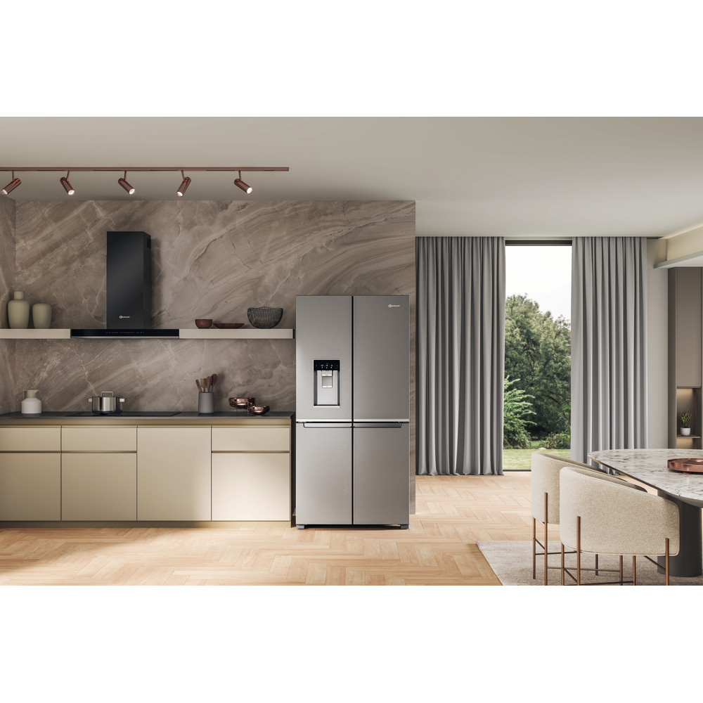 Bauknecht Side-by-side Fritstående BKQ9I MO2L EF Rustrift stål-look Lifestyle frontal