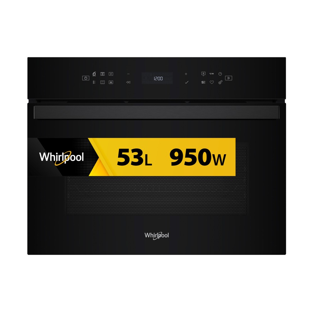 Whirlpool Four à micro-ondes Encastrable WCW6O7HTB Noir Électronique 53 Micro-ondes combiné 950 Frontal