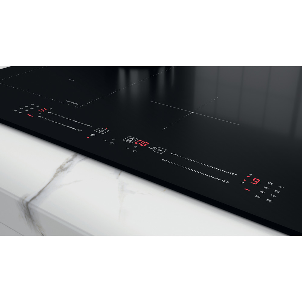 Whirlpool Table de cuisson WL S3377 BF Noir Induction vitroceramic Lifestyle control panel