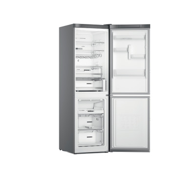 Whirlpool Kombinirani hladnjak Samostojeći W7X 82O OX H Optički Inox 2 doors Perspective open