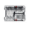 Whirlpool Dishwasher Built-in WSIC 3M27 C UK N Full-integrated E Frontal