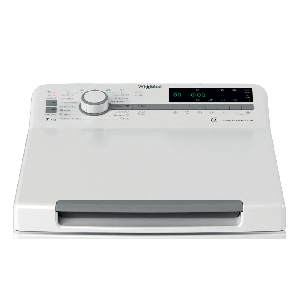Whirlpool Perilica za rublje Samostojeći TDLR 7251BS EU/N Bijela Gornje punjenje B Control panel