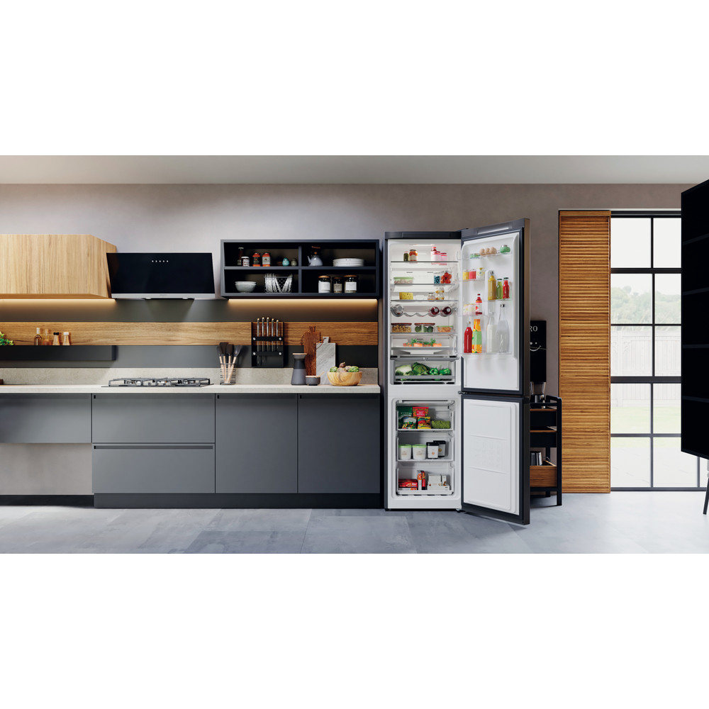 Hotpoint_Ariston Combinație frigider-congelator Neincorporabil HAFC9 TO32SK Argintiu Negru 2 doors Lifestyle frontal open