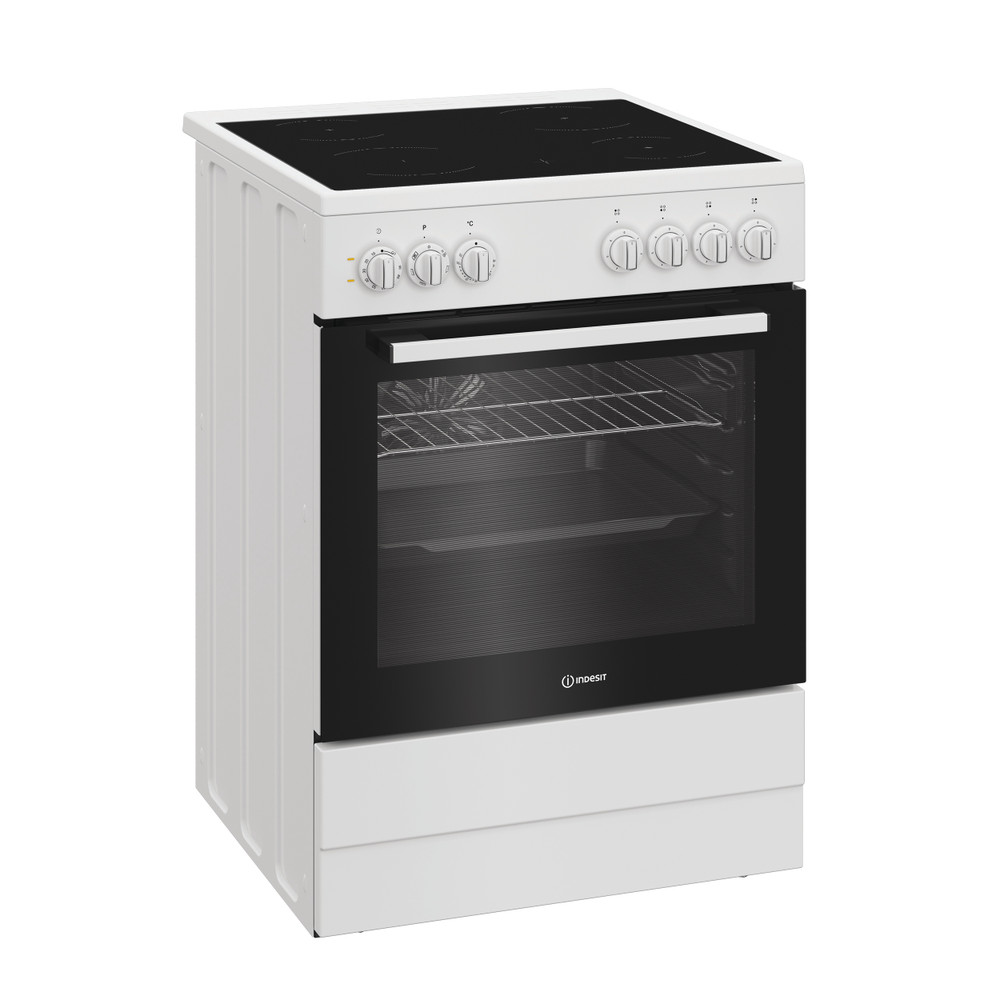 Indesit Κουζίνα I6V5PMW Λευκό Ηλεκτρική Perspective