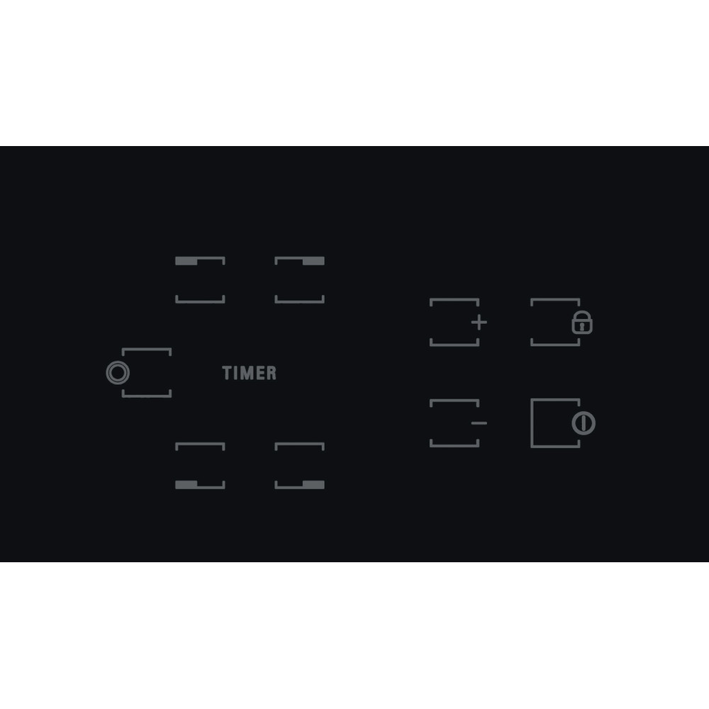 Hotpoint HOB HR 612 C H Black Radiant vitroceramic Control panel