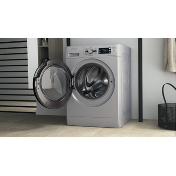 Whirlpool Lavadora Libre instalación FFB 9469 SBV SPT Plata Cargador frontal A Lifestyle perspective open