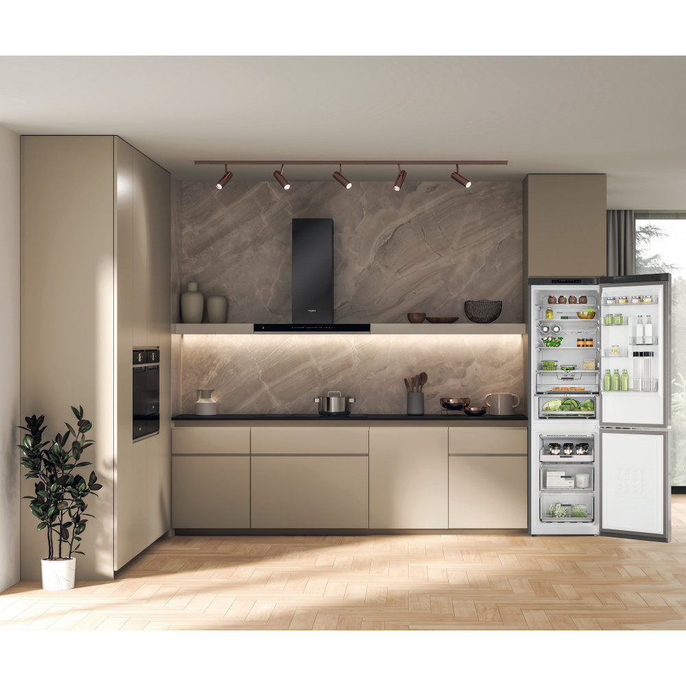 Bauknecht Køleskab/fryser kombination Fritstående KGNF 20CMIN Optic Inox 2 doors Lifestyle frontal open