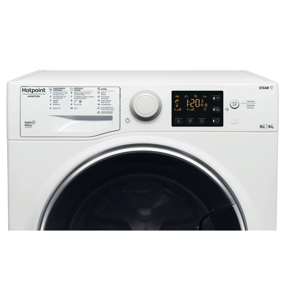 Hotpoint_Ariston Lavadora secadora Libre instalación RDG 964348 WD V SPT Blanco Cargador frontal Control panel
