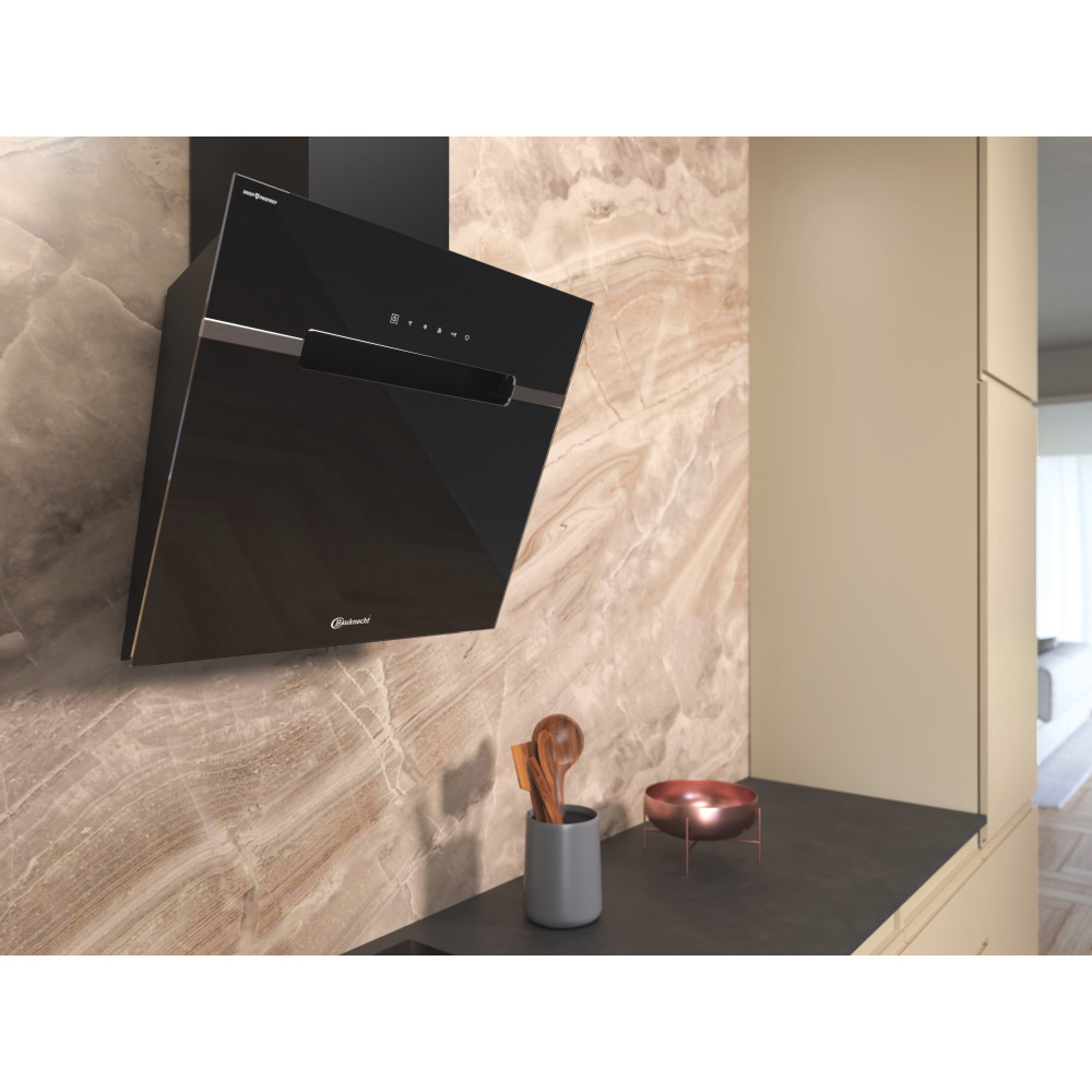 Bauknecht Hotte Encastrable BHVS 61F LT DP K Noir Bevestigd aan de muur Electronique Lifestyle perspective