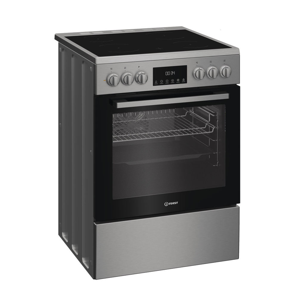 Indesit Cucina con forno a doppia cavità I6V5LCX Inox Elettrico Perspective