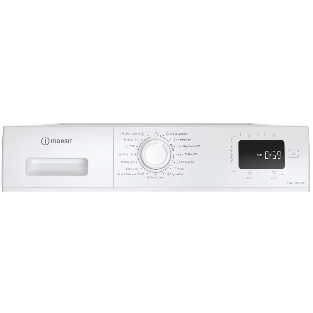 Indesit Πλυντήριο ρούχων Ελεύθερο IM 642 MY TIME EE Λευκό Front loader B Control panel