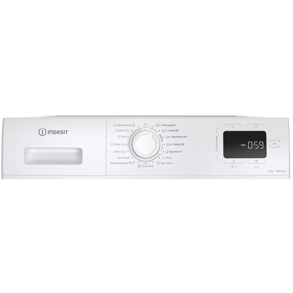 Indesit Πλυντήριο ρούχων Ελεύθερο IM 642 MY TIME EE Λευκό Front loader B Control panel