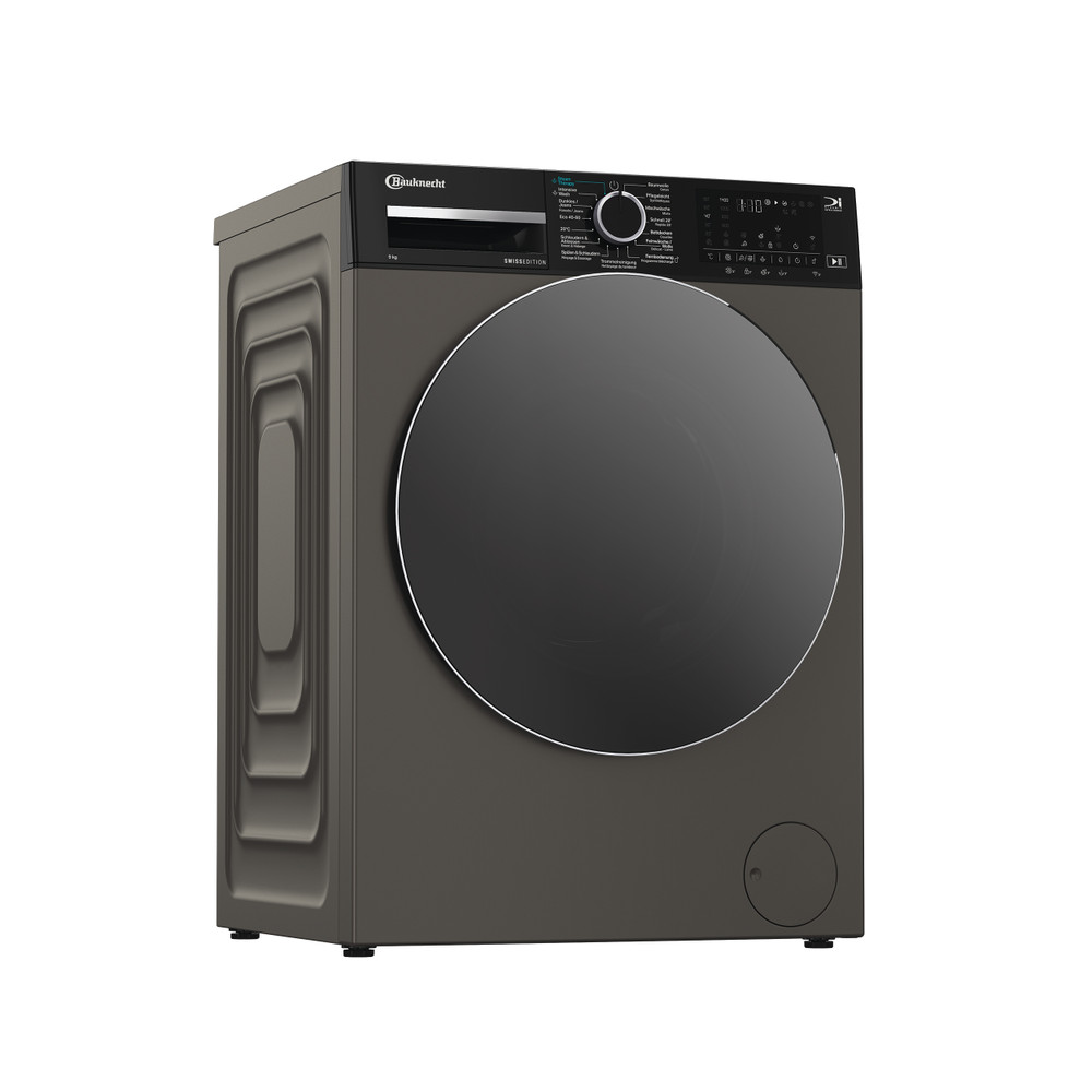 Bauknecht Lave-linge Appareil à pose libre BKWM8209 Manhattan Grey Chargeurs frontaux A Perspective