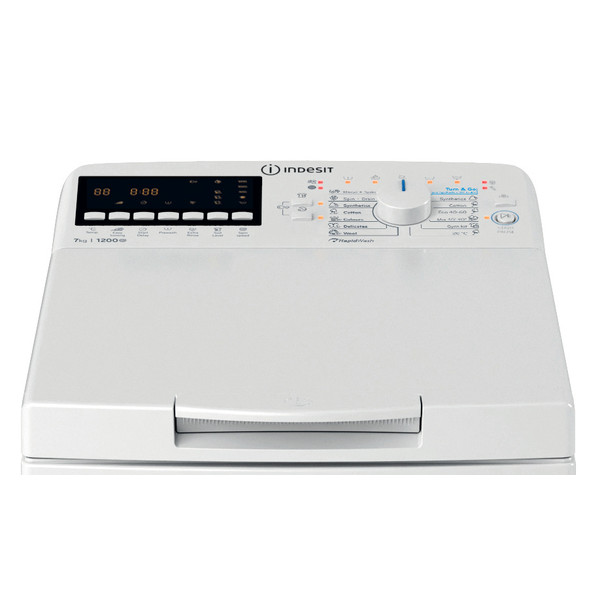 Indesit Πλυντήριο ρούχων Ελεύθερο BTW S72500 EU/N Λευκό Top loader B Control panel