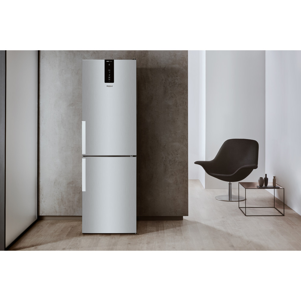 Whirlpool Hűtő/fagyasztó kombináció Szabadonálló W7 821O OX H Optic Inox 2 doors Lifestyle frontal