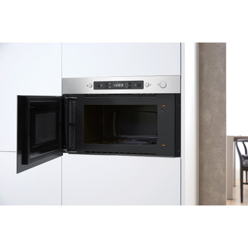 Whirlpool Microondas Encastre AMW 442/IX Acero inoxidable Electrónico 22 MW + Función Grill 750 Lifestyle perspective open