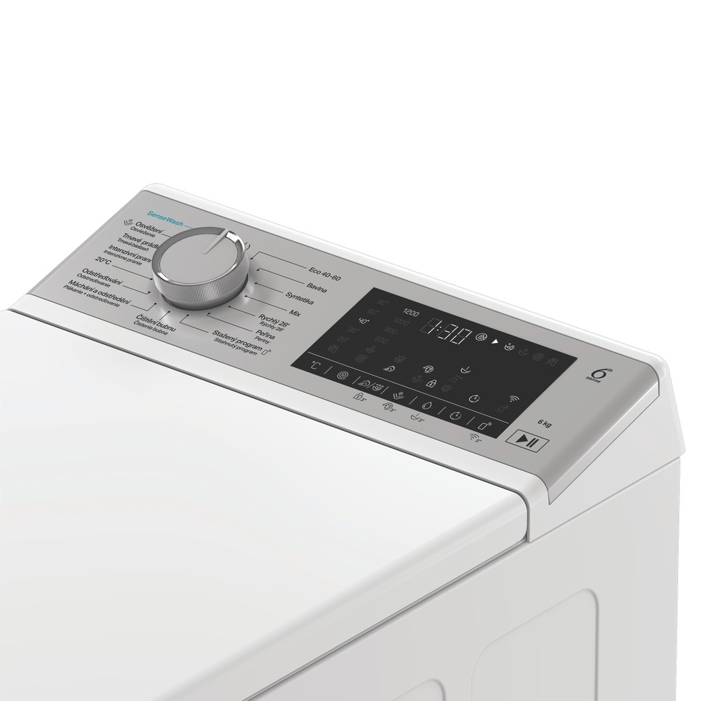 Whirlpool Práčka Voľne stojace TW621WSCVSWCS Biela Zhora plnená A Lifestyle control panel