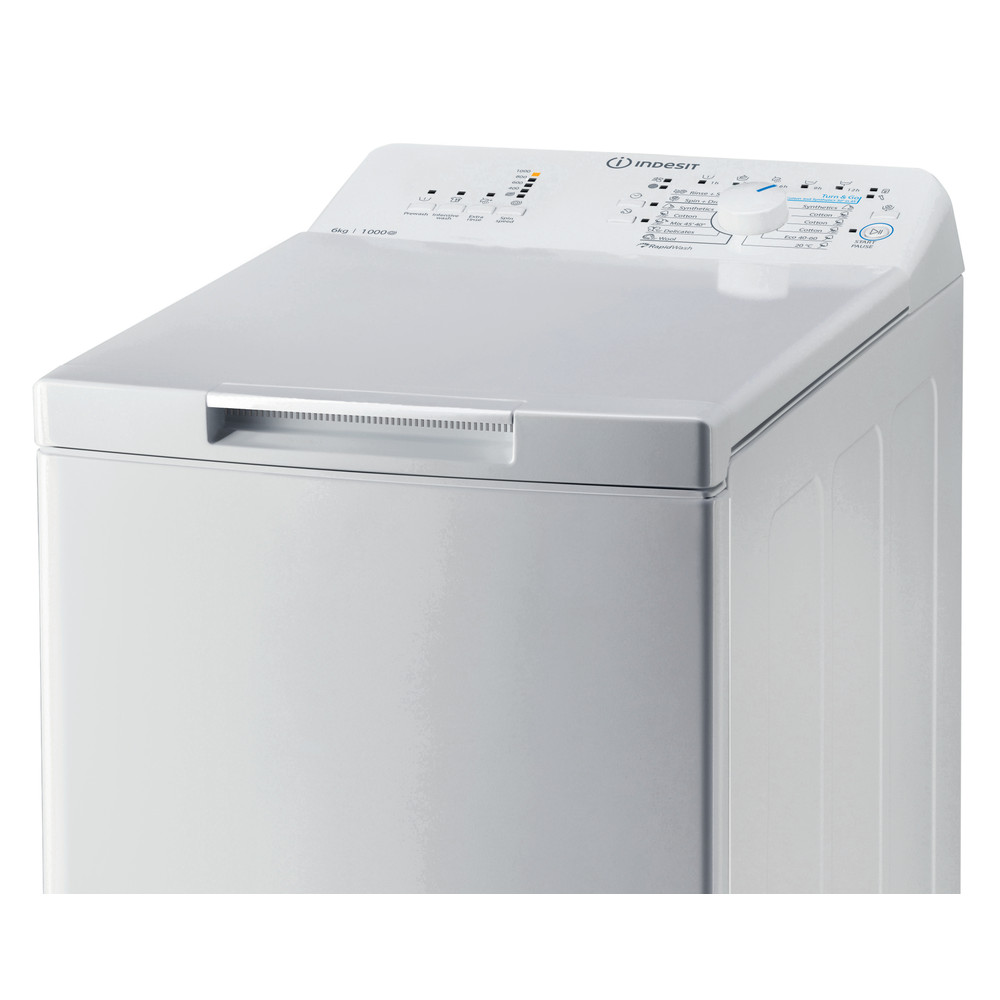 Indesit Perilica za rublje Samostojeći BTW L60300 EE/N Bijela Gornje punjenje D Control panel