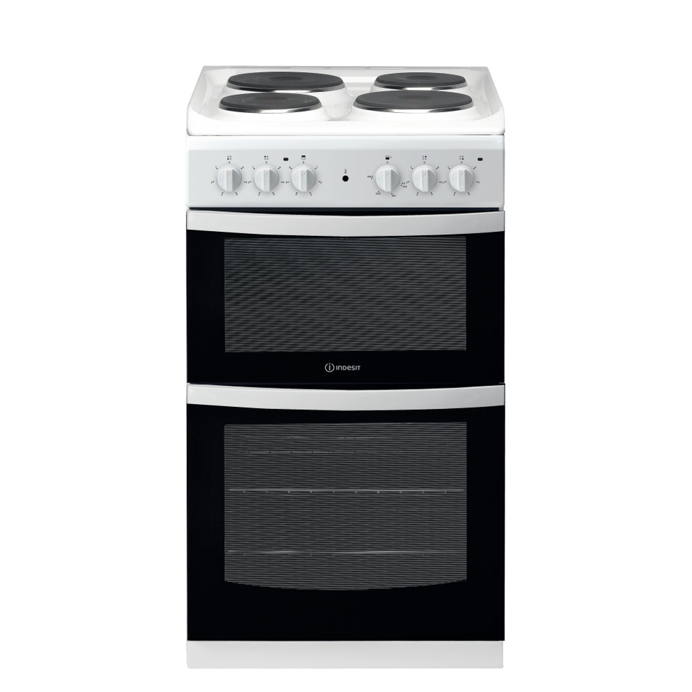 Indesit Double Cooker ID5E92KMW/UK White A Enamelled Sheetmetal Frontal